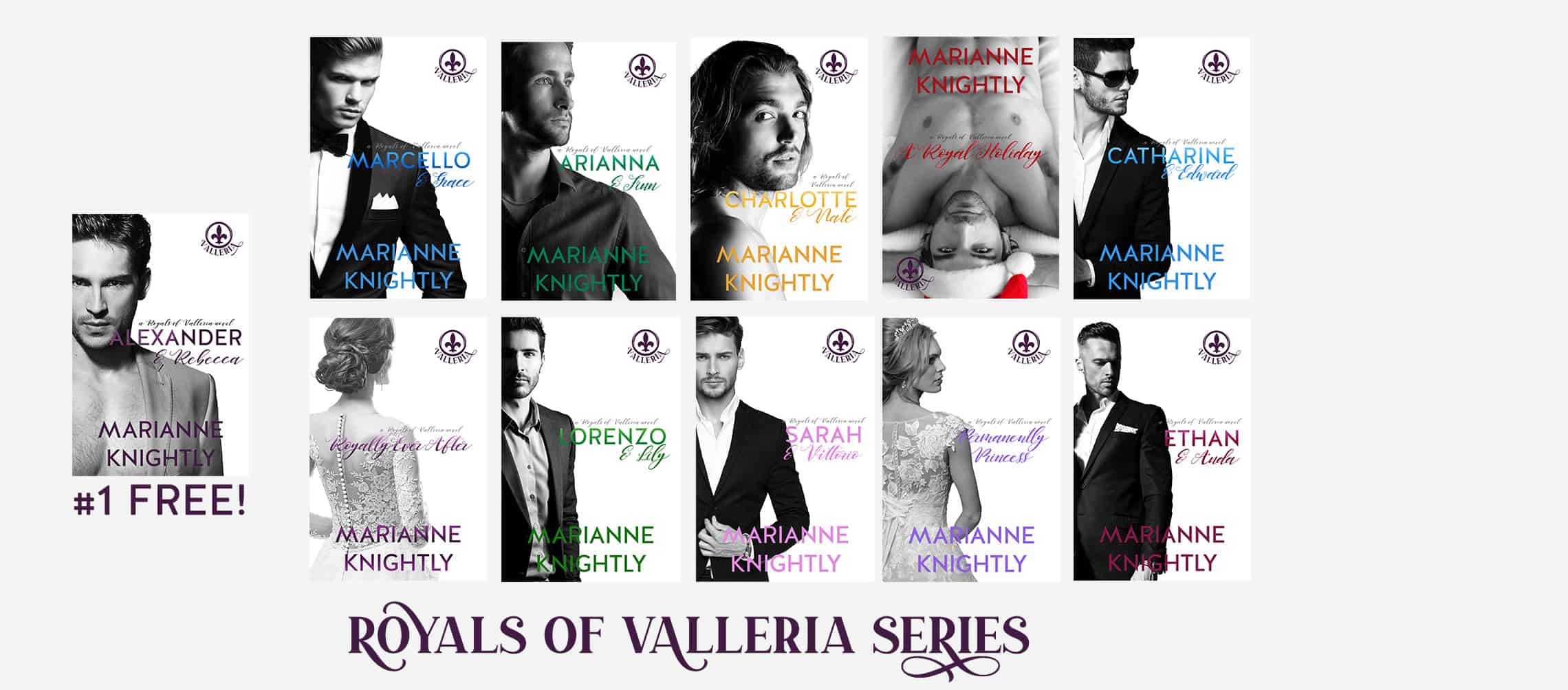 Royals of Valleria Series by Marianne Knightly